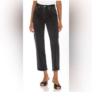 AGOLDE Lana Crop Mid Rise Vintage Straight Jean in Rhyme